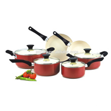 cast aluminium enamel dinnerware set pan and pot